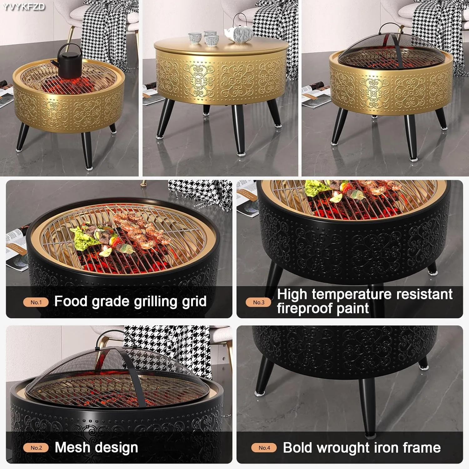 Outdoor Wood Burning Stove, Portable Camping Wood Stove, Compact Hot Tent Stove, for Winter Camping, Hunting, Cooking, Hiking, Fishing
