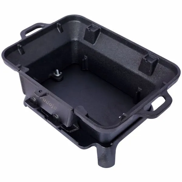 Oval Cast Iron Grill, Portable Charcoal Grill and Tabletop Cast Iron Skillet