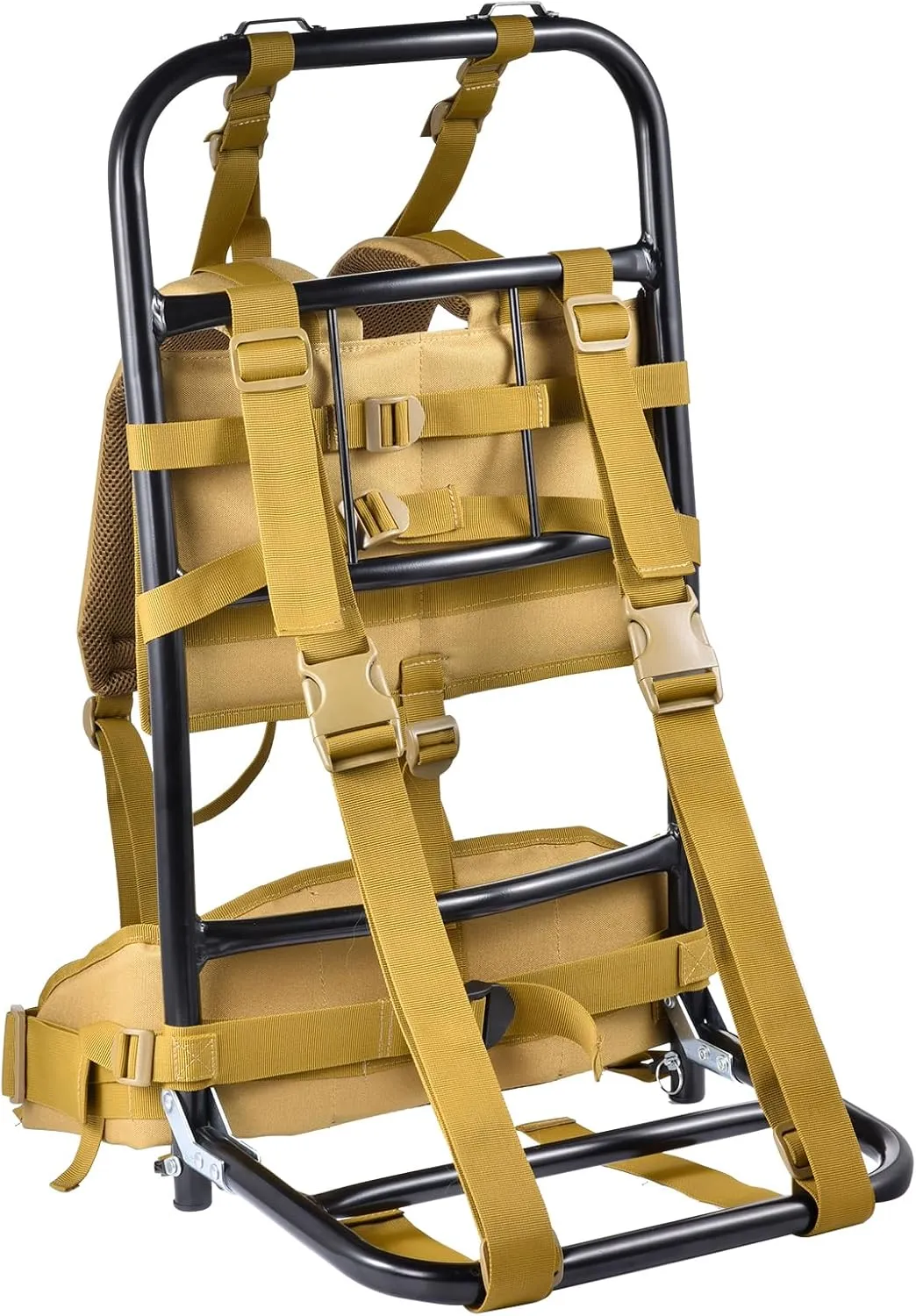Pack Frames For Hunting, External Frame Backpack Load 132.3lb, External Frame Backpack With Adjustable Height For Extra Large Load Hunting Hiking Design