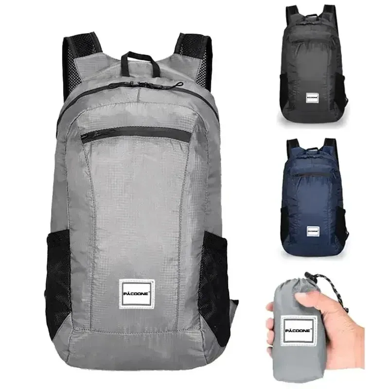 PACOONE 20L Lightweight Foldable Hiking Backpack Waterproof for Travel and Outdoor Use