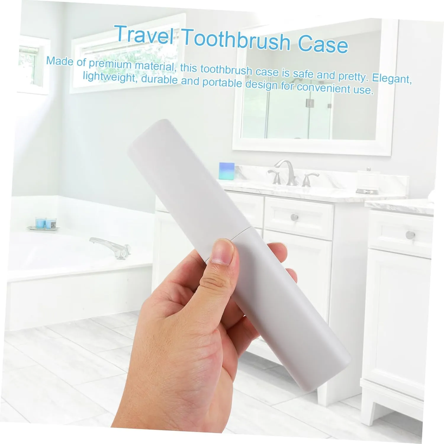 PartyKindom 3sets Pp Plastic Portable Toothbrush Box Travel Case Holes for Ventilation Dryness 2pcs*3