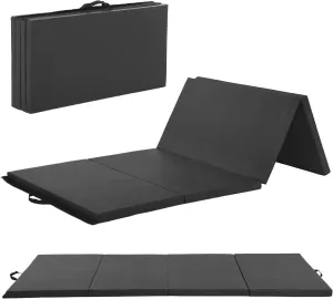 PayLessHere Gymnastics Mat - Folding Gymnastic Mat for Tumbling, Stretching, Yoga & Arts - Thick PU Leather - Indoor/Outdoor