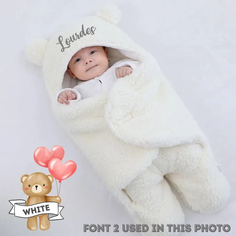 Personalised Baby Sleeping Blanket | 0 to 12 mths | Mother to be | Soft Bear Baby Blanket | Newborn Gift | Baby Shower | Baby Boy - Girl