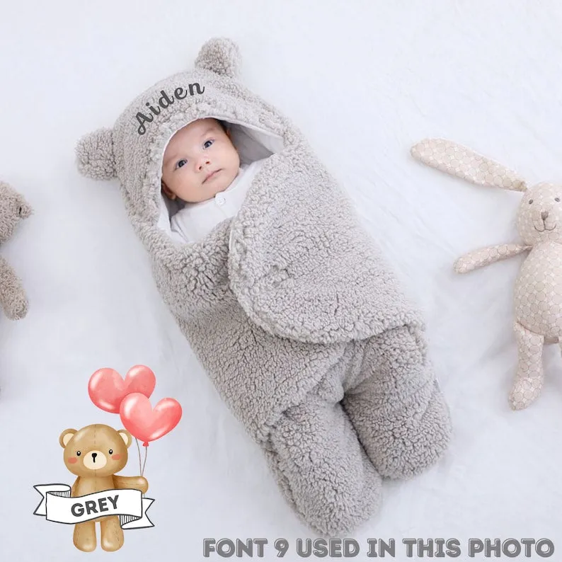 Personalised Baby Sleeping Blanket | 0 to 12 mths | Mother to be | Soft Bear Baby Blanket | Newborn Gift | Baby Shower | Baby Boy - Girl