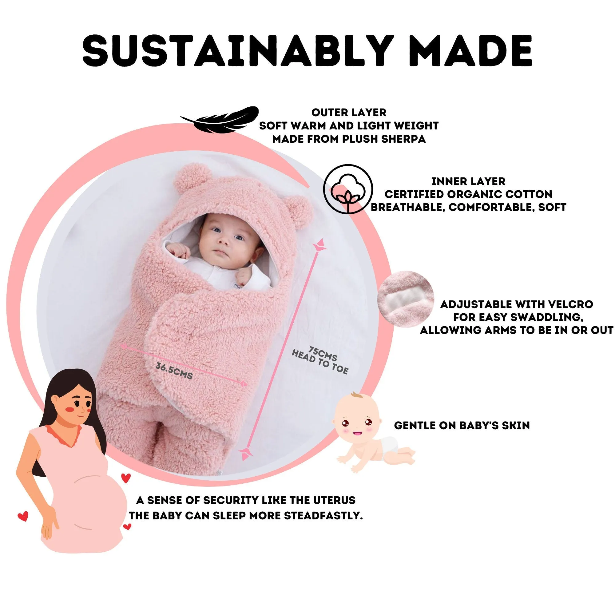 Personalised Baby Sleeping Blanket | 0 to 12 mths | Mother to be | Soft Bear Baby Blanket | Newborn Gift | Baby Shower | Baby Boy - Girl