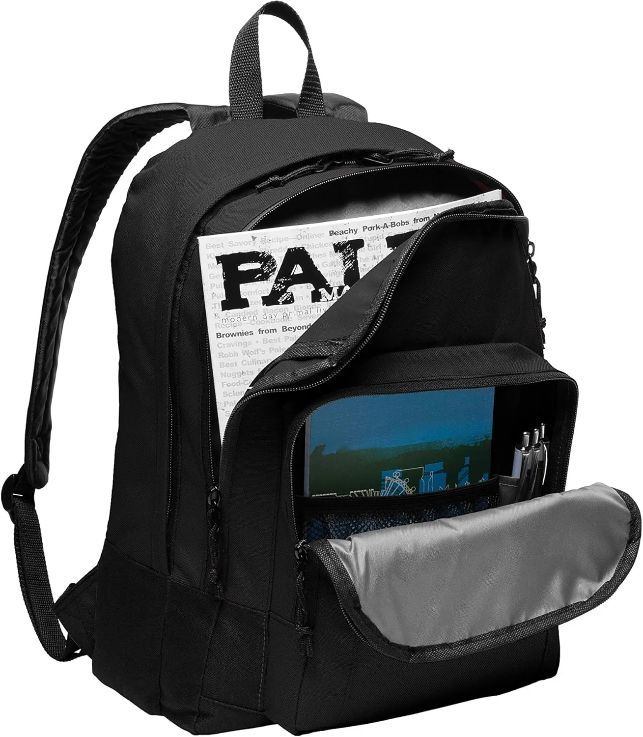 Personalized Customized Basic Classic Black College Backpacks - Add Your Embroidered Name