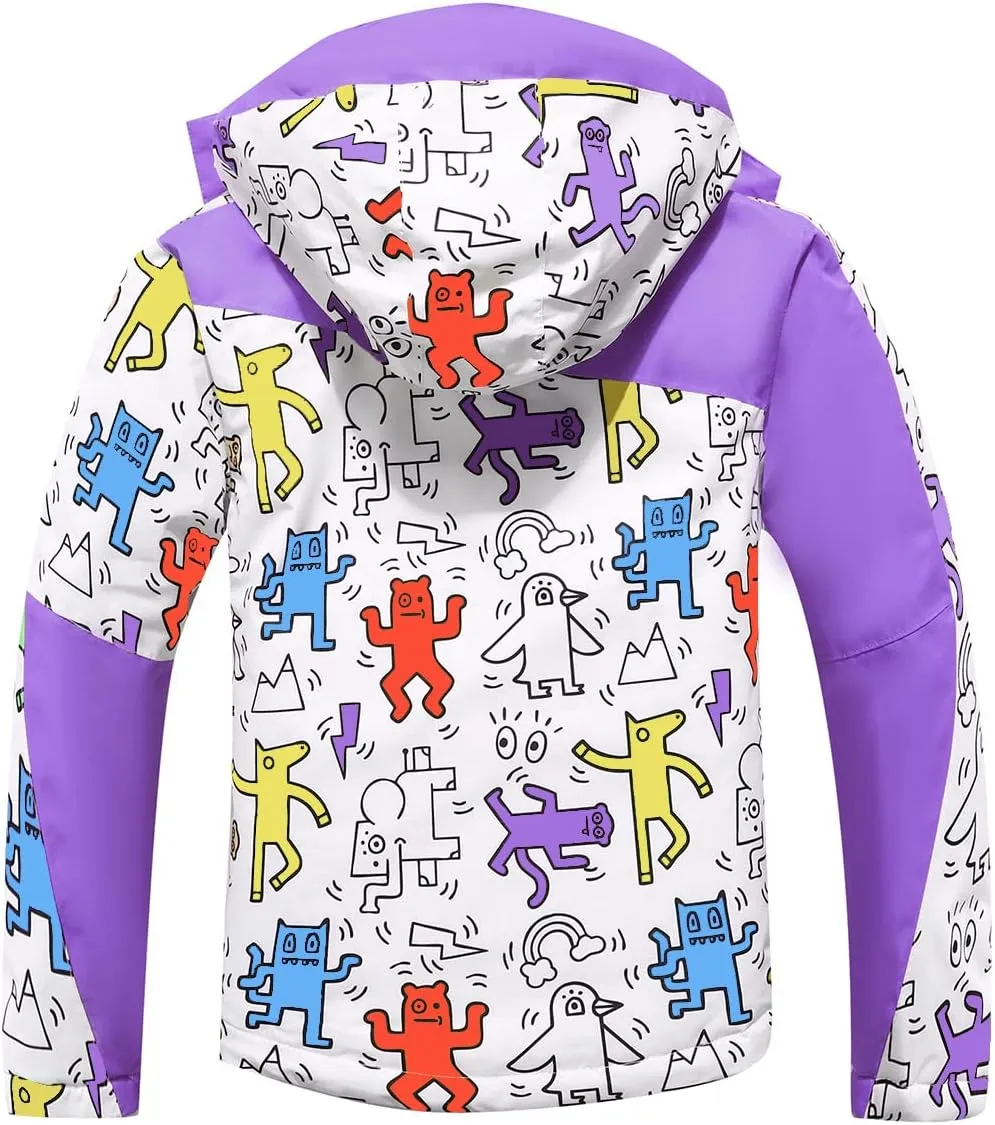 PHIBEE Girls' Waterproof Windproof Outdoor Warm Snowboard Ski Jacket