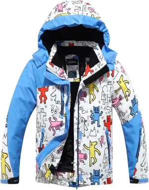 PHIBEE Girls' Waterproof Windproof Outdoor Warm Snowboard Ski Jacket
