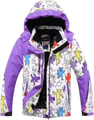 PHIBEE Girls' Waterproof Windproof Outdoor Warm Snowboard Ski Jacket