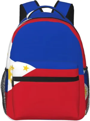 Philippine flag Backpack, suitable for light travel, daily multi-purpose bag, suitable for commuting, cycling, work
