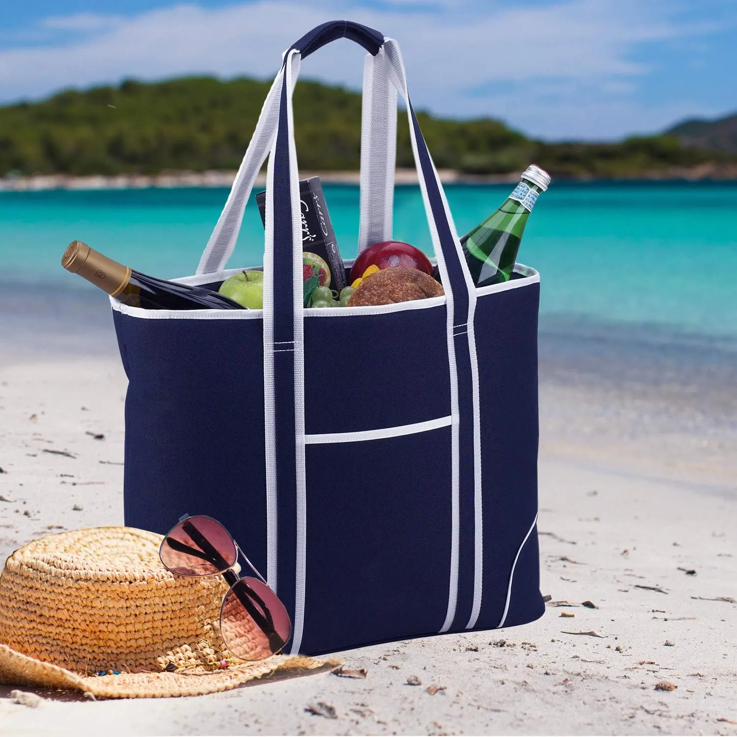 Picnic at Ascot Personalized Monogrammed Extra Large Insulated Cooler Bag - 30 Can Tote- Designed & Quality Approved in USA