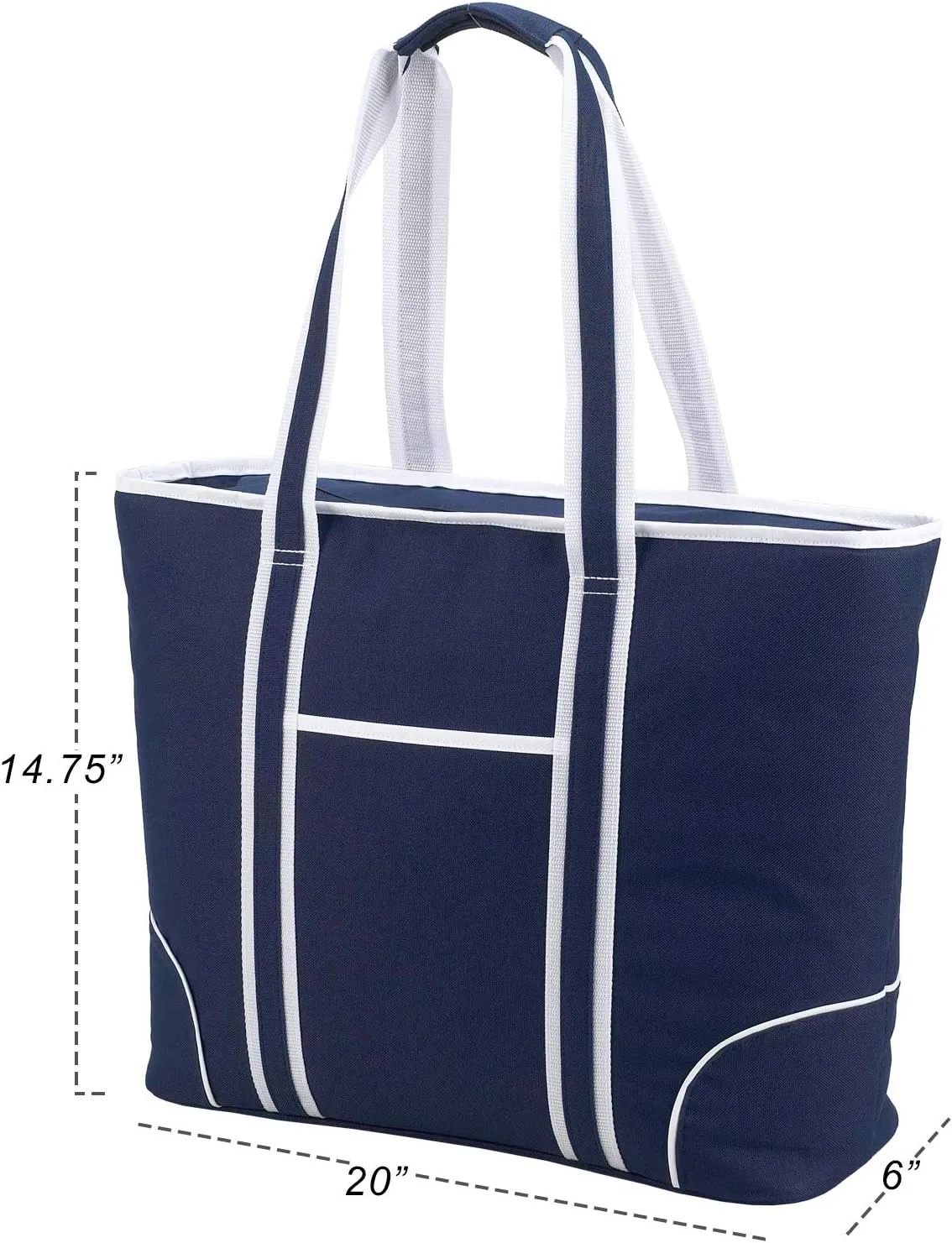 Picnic at Ascot Personalized Monogrammed Extra Large Insulated Cooler Bag - 30 Can Tote- Designed & Quality Approved in USA