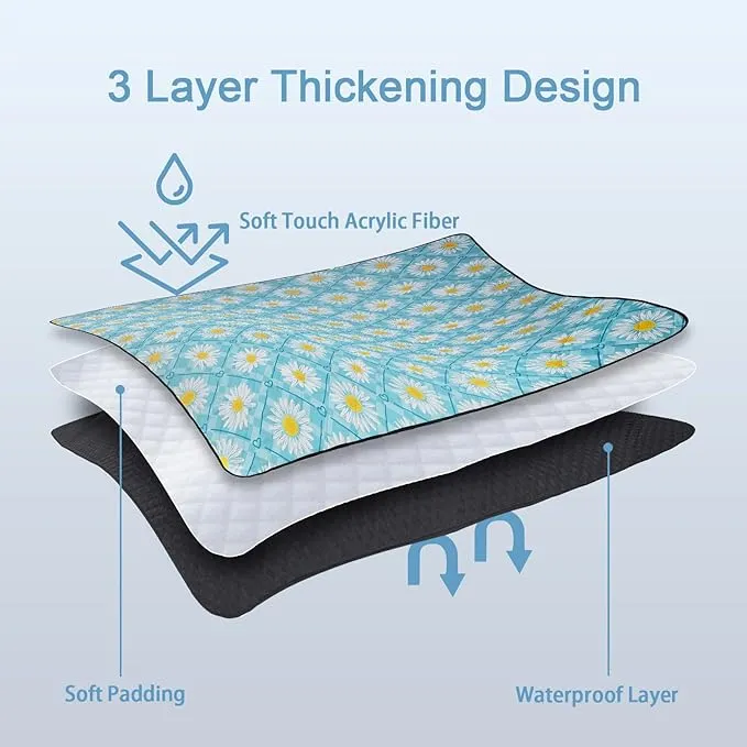 Picnic Blanket Extra Large(79" x 82"), 3-Layer Thickening Camping Blanket, Machine Washable Outdoor Blanket, Wear-Resistant, Soft and Comfortable, Sandproof Beach Mat for Beach, Park, Lawn