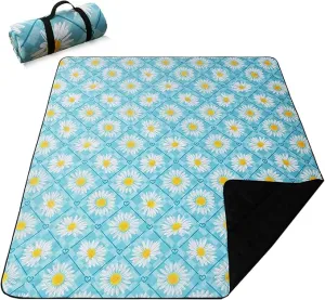 Picnic Blanket Extra Large(79" x 82"), 3-Layer Thickening Camping Blanket, Machine Washable Outdoor Blanket, Wear-Resistant, Soft and Comfortable, Sandproof Beach Mat for Beach, Park, Lawn
