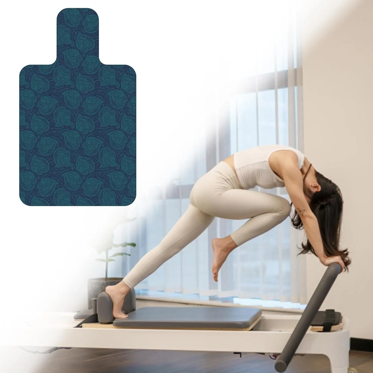 Pilates Reformer Mat Workout Cover Towel Pad Pilates Mat for Reformer Gym Exercise Mat 56cmx96cm Strength Training Non Slip Mats