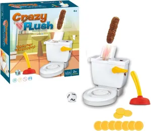 Poop Shoot Game for 2-6 Players Interactiive Toliet Gags Gifts for Family Practical Joke Toys Creative Toliet Flushiing Game Funny White Elephant Gifts
