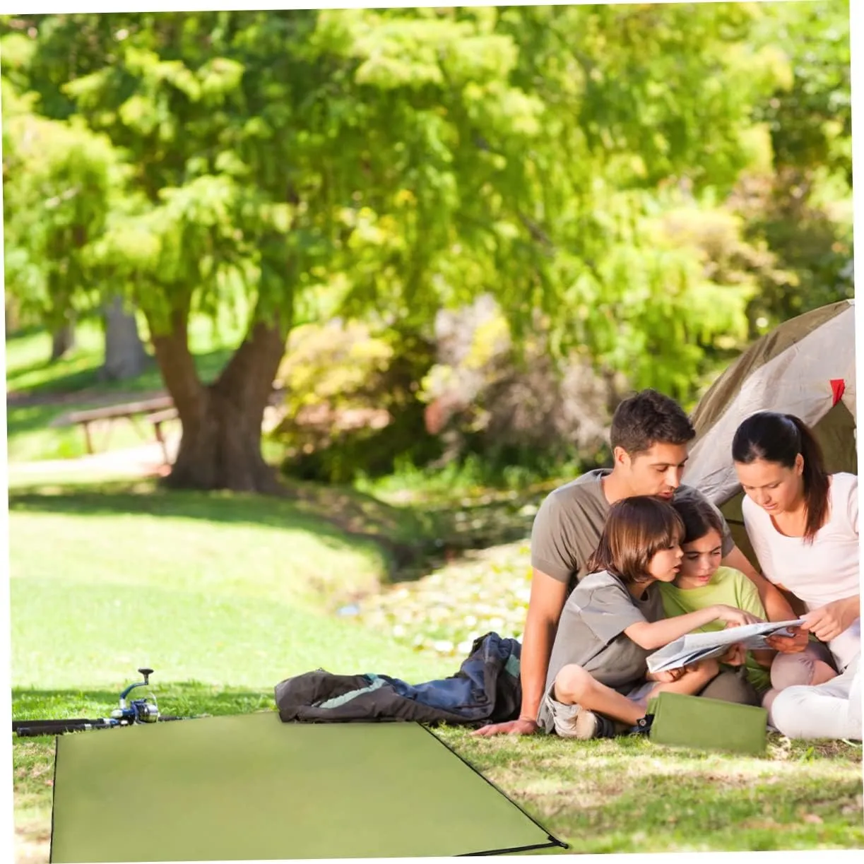POPETPOP Camping Tent Ground Mat Oxford Cloth Waterproof Blanket Portable Outdoor Rug