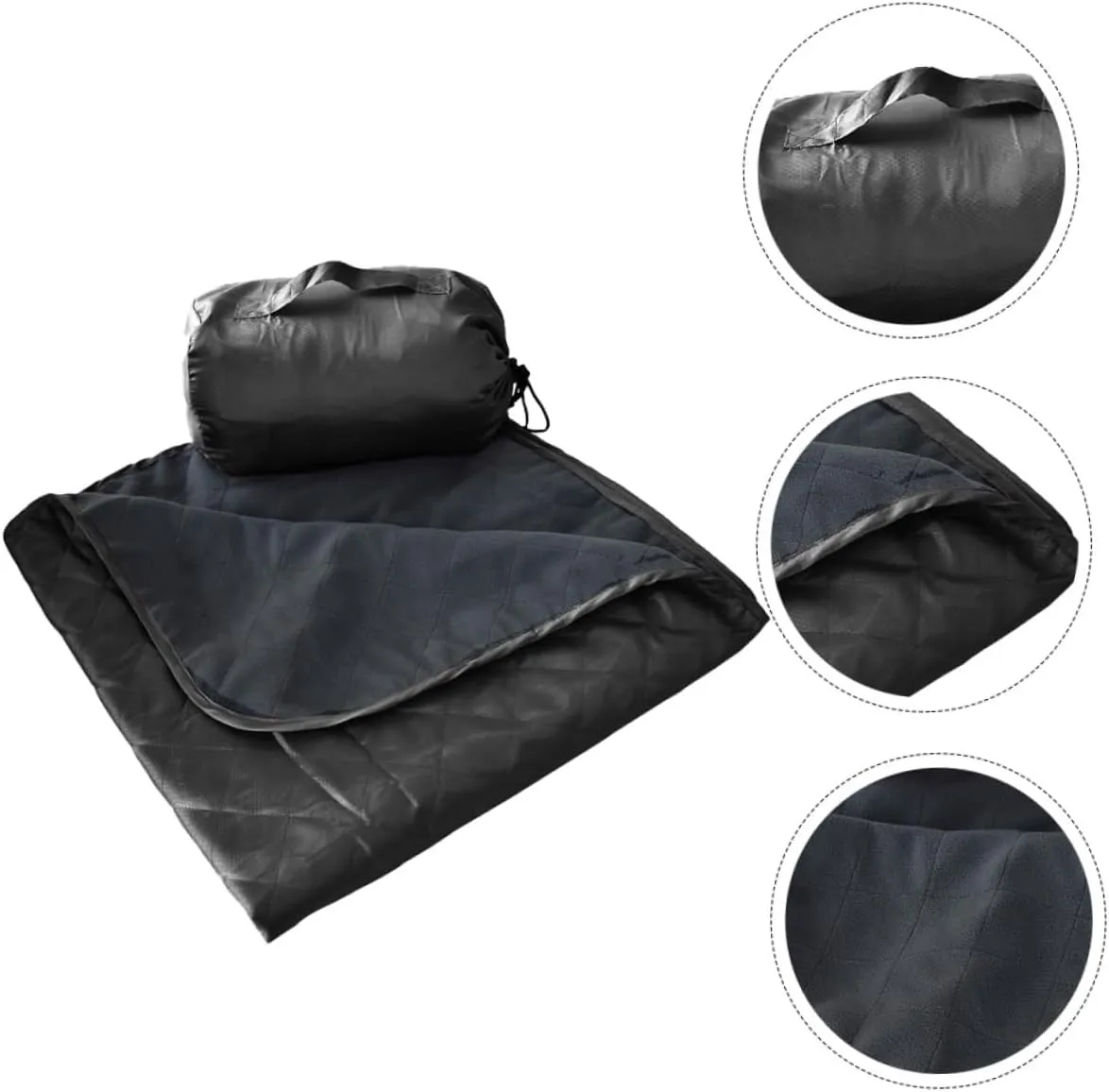 POPETPOP Comfortable Fleece Outdoor Camping Blanket Picnic Mat for Hiking Picnics Festivals Rainproof and Windproof Design Portable and Easy to Store for All Seasons