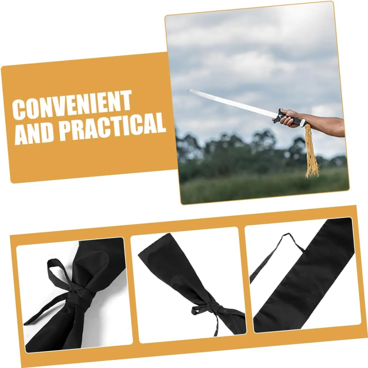 POPETPOP Sword Protection Cover Carrying Back Strap Foldable Carrying Case Small Pouch Shoulder Camp Holder
