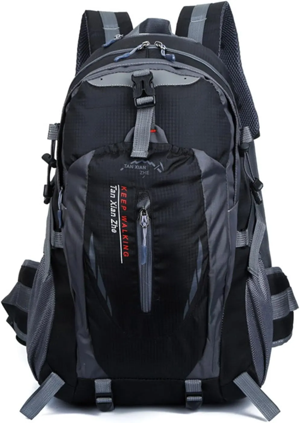 PORRASSO 40L Hiking Backpack Trekking Rucksack Waterproof Daypack Durable Backpack for Women Men Cycling Climbing Outdoor Sports Black
