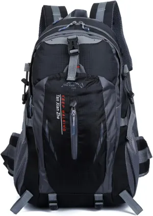 PORRASSO 40L Hiking Backpack Trekking Rucksack Waterproof Daypack Durable Backpack for Women Men Cycling Climbing Outdoor Sports Black