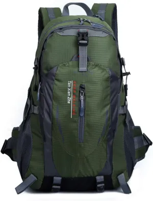 PORRASSO 40L Hiking Backpack Trekking Rucksack Waterproof Daypack Durable Backpack for Women Men Cycling Climbing Outdoor Sports Dark Green