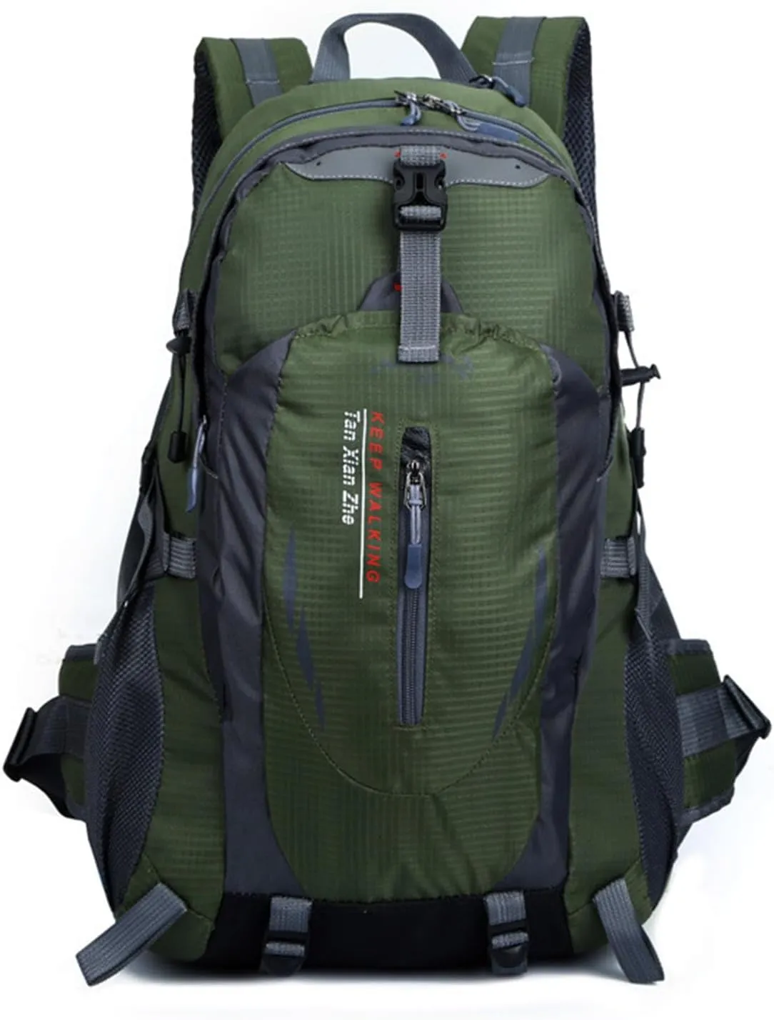 PORRASSO 40L Hiking Backpack Trekking Rucksack Waterproof Daypack Durable Backpack for Women Men Cycling Climbing Outdoor Sports Dark Green