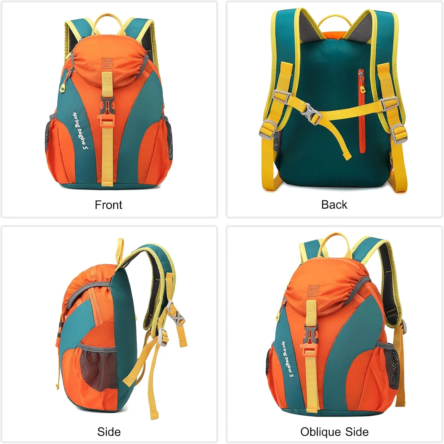 PORRASSO Hiking Backpack Daypack 15L Rucksack Lightweight Waterproof Backpack for Women Men Trekking Cycling Climbing Outdoor Sports Light Blue