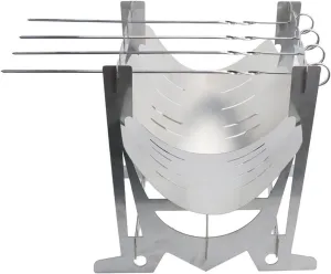 Portable Camp BBQ Grill Stove Camping Furnace Stainless Steel BBQ Barbecue Furnace For Picnic Camping Supplies