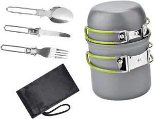 Portable Camping Cookware Outdoor Alcohol Stove Set Pot Pan for Hiking Climbing and Outdoor Camping