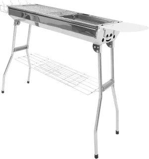 Portable Camping Grill Easy-clean Stainless Steel Bbq Stove for Outdoor Barbecue Detachable Design