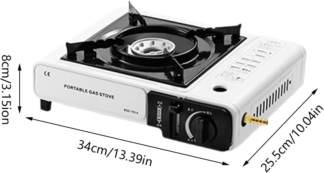 Portable Camping Stove - Outdoor Burner, Travel Cooking Heater | Single Flame Gass Cooktop Compact Campfire Grill Lightweight Gear for Backpacking Hiking Picnic Patio Emergancy Food Prep Use