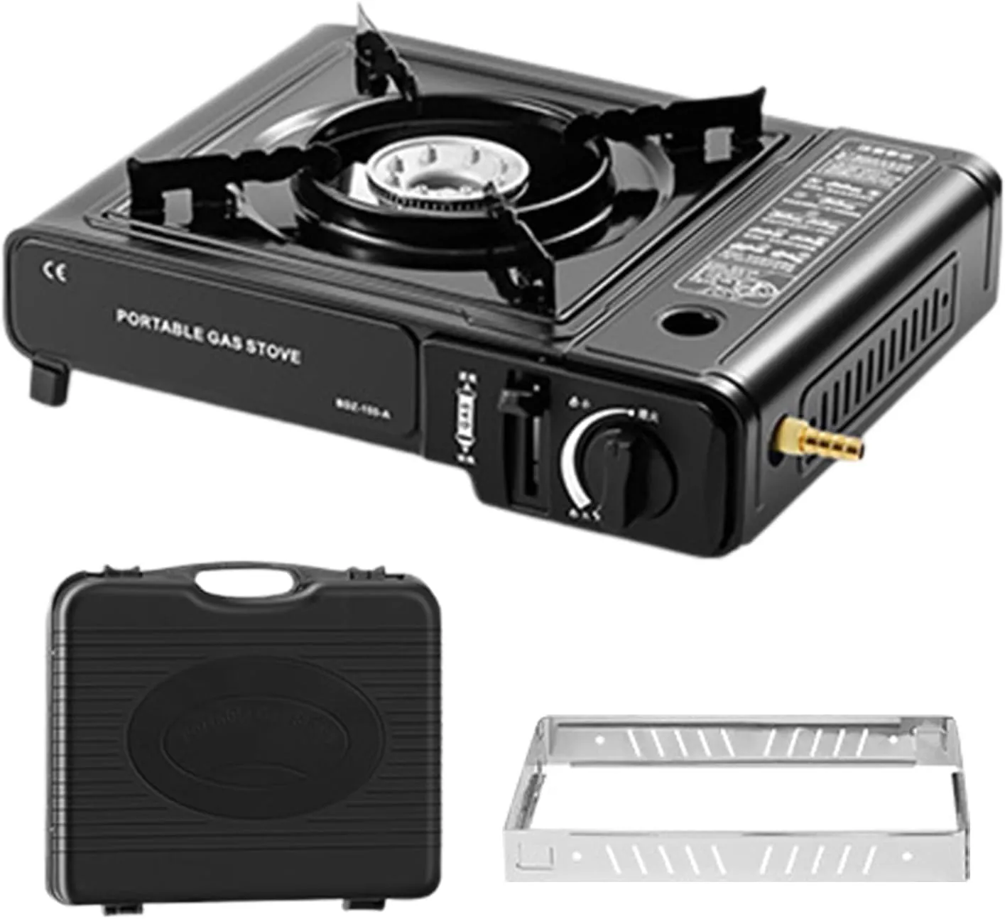 Portable Camping Stove - Single Burner, Campfire Cooktop | Lightweight Butene Propane Cooker Compact Gass Grill for Outdoor Hiking Survival Rv Kitchen Travel Picnic Portable Food Heating Gear