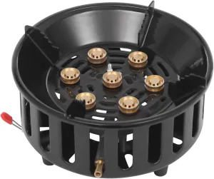 Portable Camping Stove with 3 Adapters - 72,000 BTU Outdoor Burner - Windproof Gas Stove for Hiking, Backpacking & Picnics - Compatible with Propane/Butane Canisters