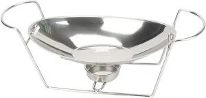 Portable Compact Camp Stove Hot Pot Melting Pot Burner Cookware Stainless Steel for Camping Hiking Backpacking