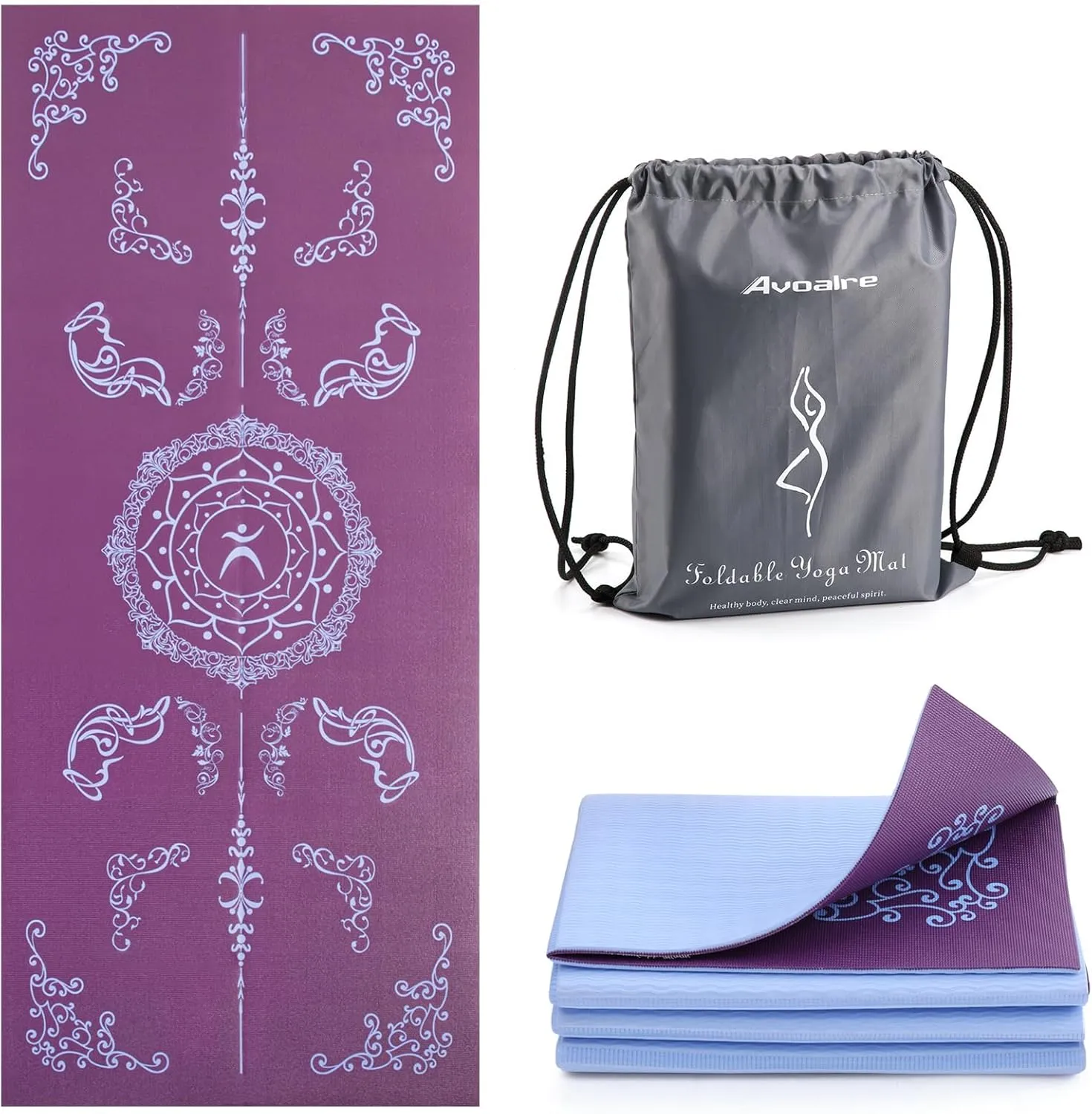 Portable Eco-Friendly Yoga Mat | Non-Slip 5-6mm Thick | Home & Travel Pilates Mat