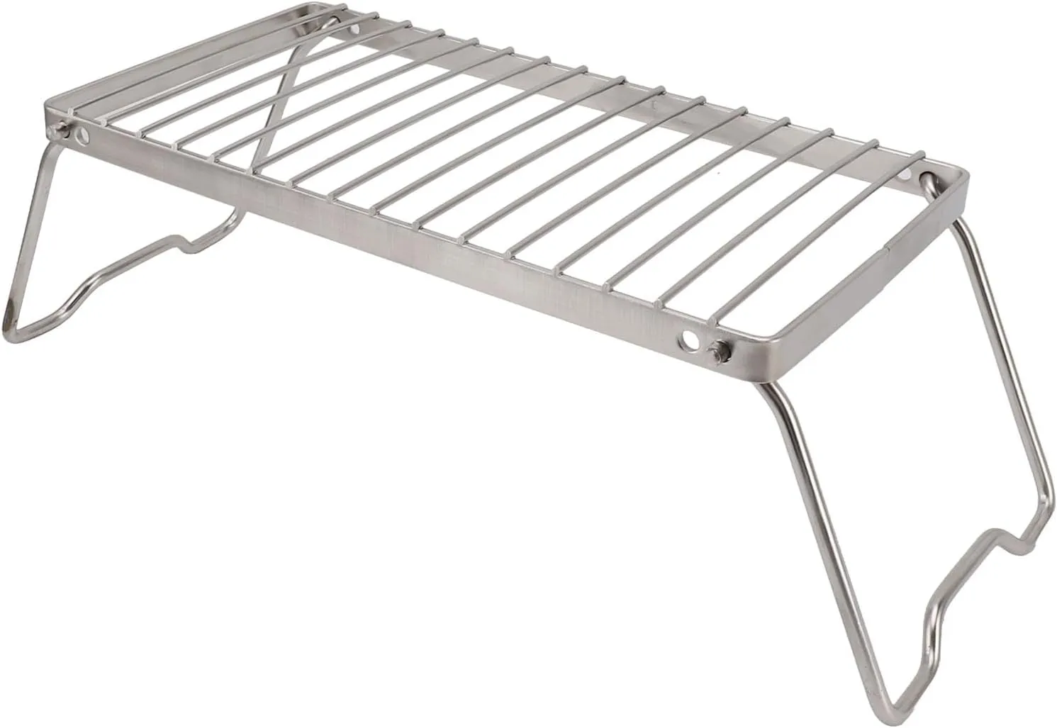 Portable Folding Camping Grill, Grate Campfire Mesh Grates Over Fire Pit Camp Cooking Equipment Legs Carrying Rack Open Flame Accessories Small pit Hiking Picnics Bushcraft