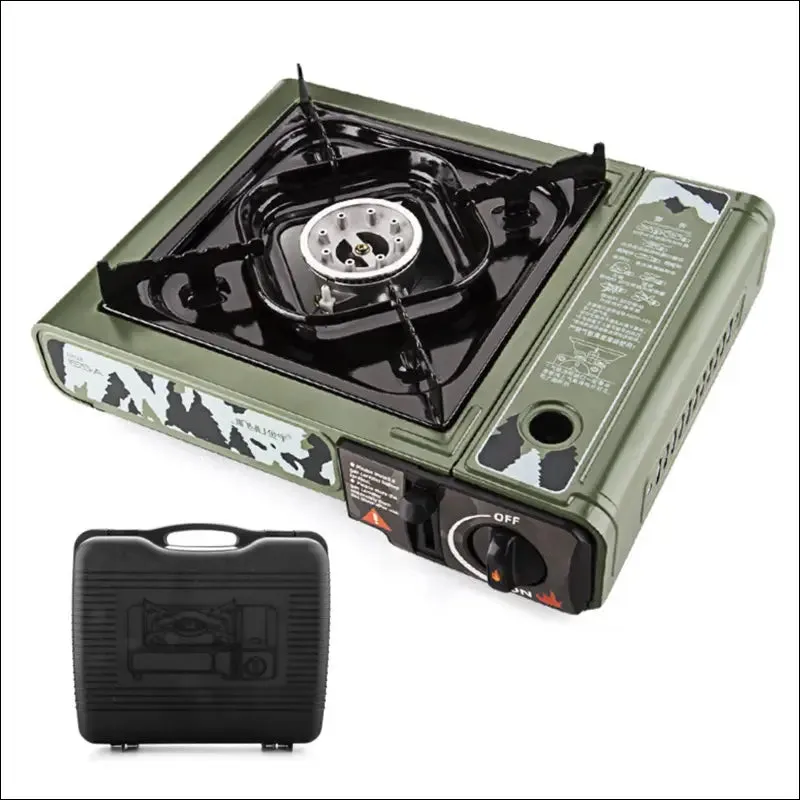 Portable gas stove with map hot pot waska fuel tank barbecue outdoor camping stove