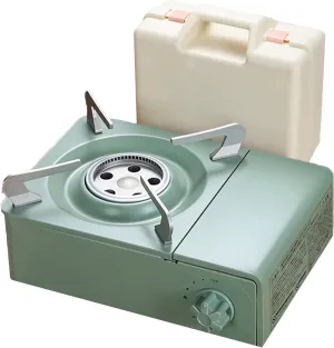 Portable Mini Butane Stove Gas Stove Camping and Backpacking Essentials Piezo Electric Ignition for Picnics Camping Hiking with Carrying Case