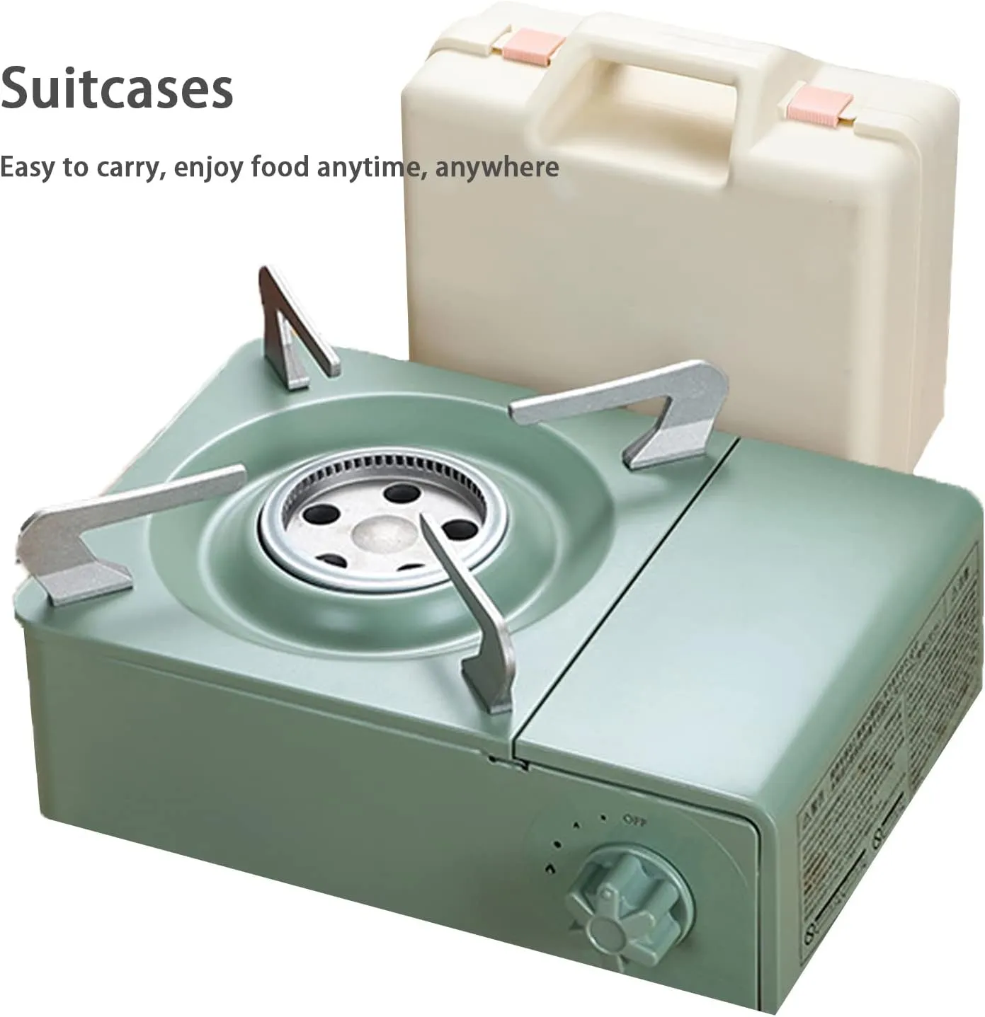 Portable Mini Butane Stove Gas Stove Camping and Backpacking Essentials Piezo Electric Ignition for Picnics Camping Hiking with Carrying Case