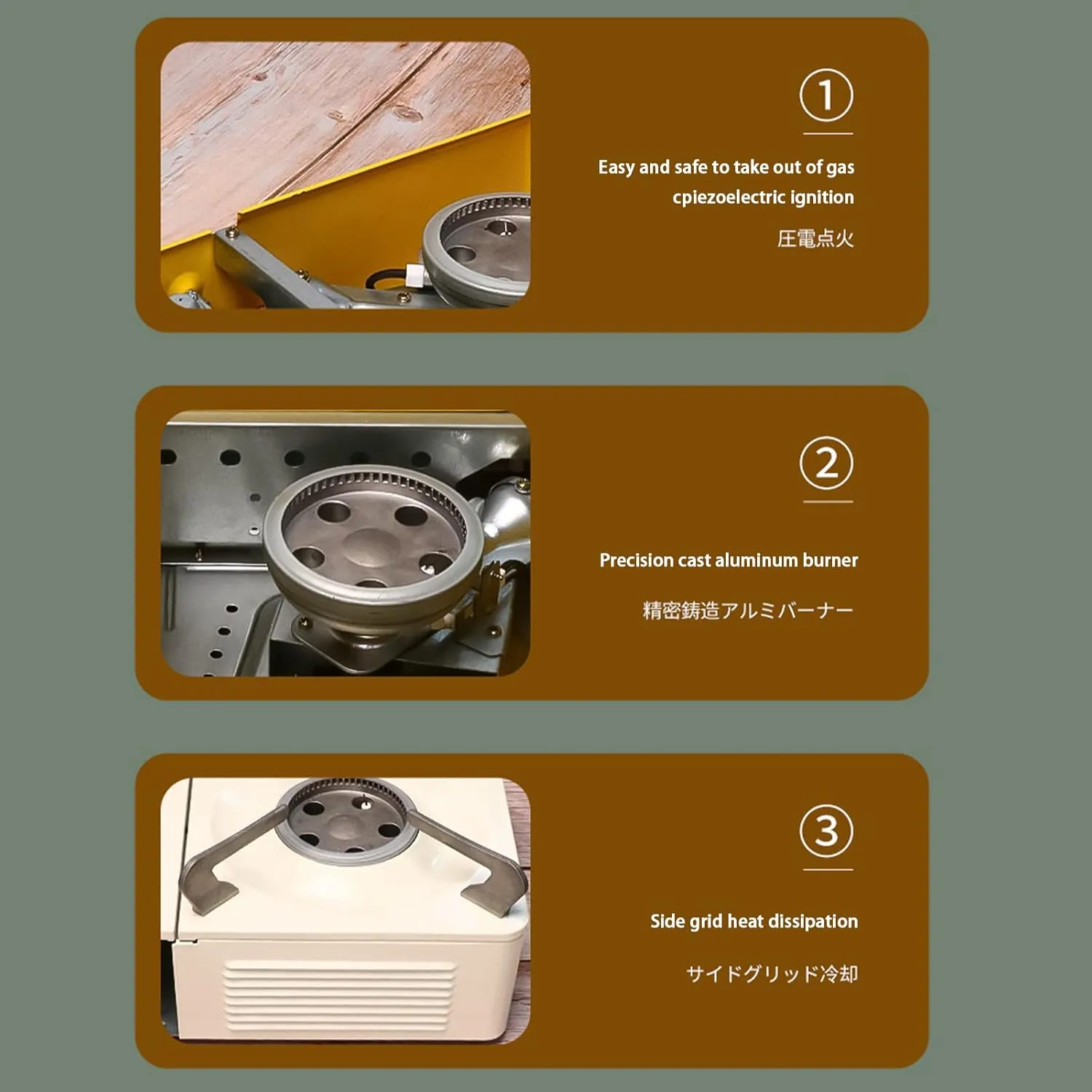Portable Mini Butane Stove Gas Stove Camping and Backpacking Essentials Piezo Electric Ignition for Picnics Camping Hiking with Carrying Case