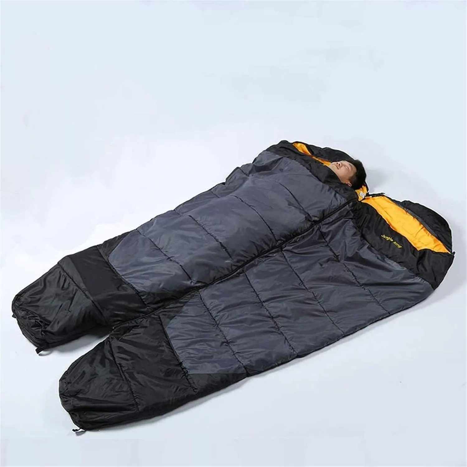 Portable Mummy Sleeping Bag for Adults Single Waterproof Outdoor Camping Internal Pockets Lightweight Compression Bag Lightweight Colour:Orange