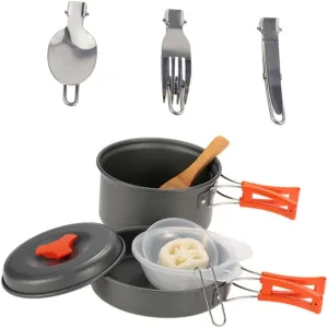 Portable Picnic Cooking Tools Camping Cookware Stove Skillet Plate Utensils for Hiking Outdoor Adventures