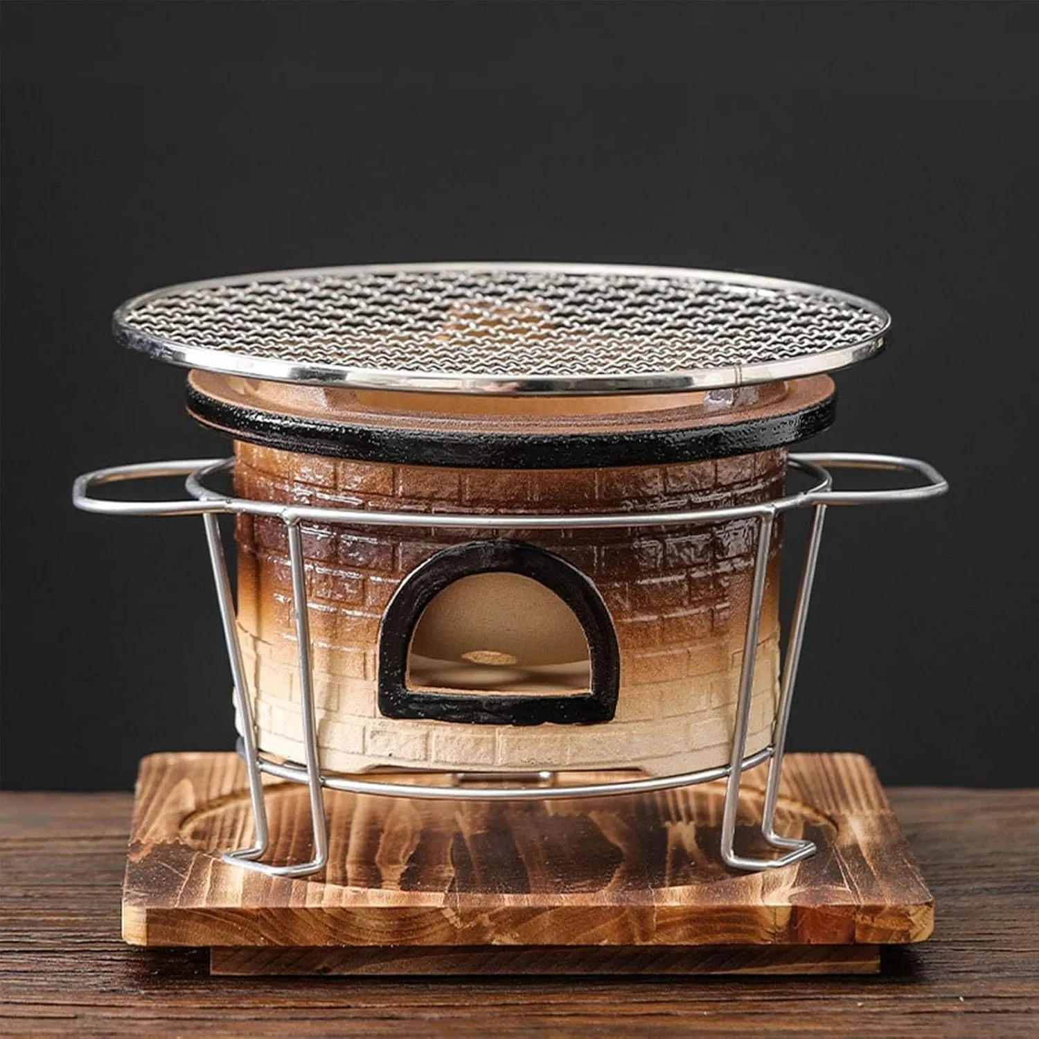 Portable Pottery Barbecue Stove, Clay Grilling Stove, Outdoor Charcoal BBQ Grill, For Picnic, Outdoor Cooking & Camping