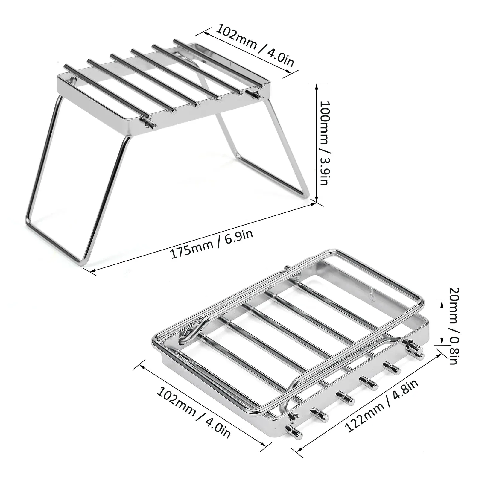 Portable Stainless Steel Folding Campfire Grill