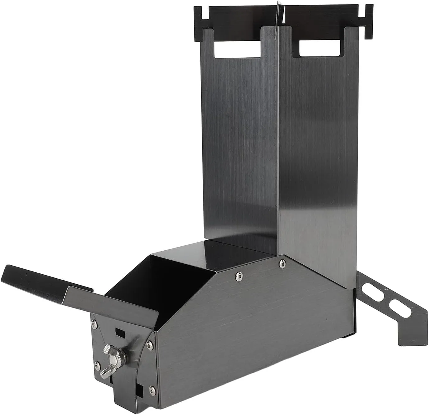 Portable Stainless Steel Wood Burning Camp Stove, Efficient Compact Folding Stove for Camping Hiking BBQ, Support Feet