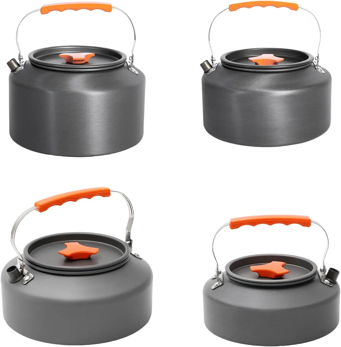 Portable Teapot Aluminum Camp Teas Coffee Pots Outdoor Hiking Water Boilers Camping Kettle Heat Water Teas Pots