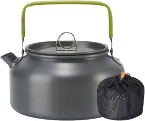 Portable Teapot Camping Kettle Aluminum Alloys Camp Coffee Pots Whistling Water Kettle for Boiling Water Teas Coffee