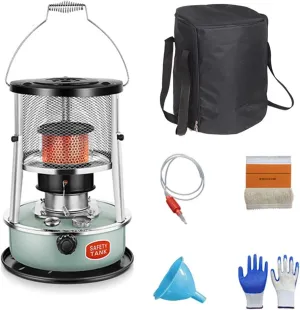 Portable Wick Heater Convection Emergency Stove for Indoor/Outdoor, Mobile Kerosene Heater Fuel-efficient 360° Surround Heating for Patio Tent Ice Fishing Hunting Survival Emergency