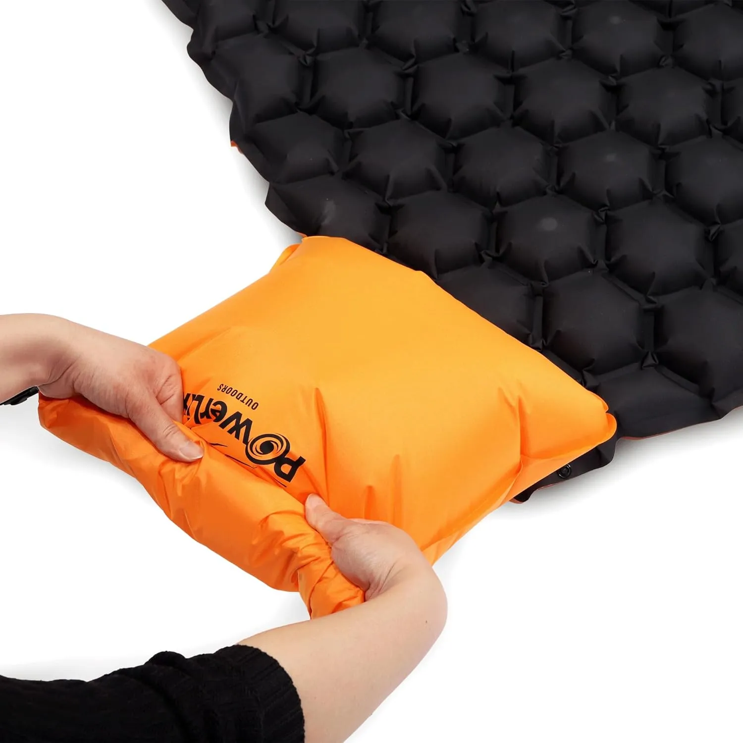 POWERLIX Double Sleeping Pad - Ultralight 2 Person Camping Mattress for Backpacking, Hiking, Compact Inflatable Camping Sleeping Mat, Easy to Inflate Portable Camping Pad Air Mattress